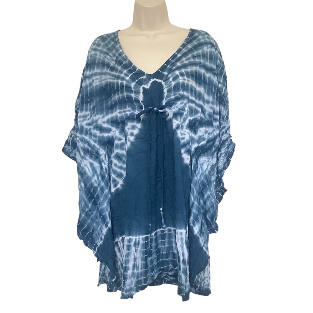 NWT Lani Lau Blue Tie Dye Butterfly Dress Size S/M Hawaii